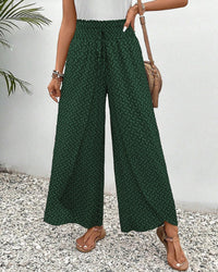 Women's pants with high waist & geometric pattern – Sapphira