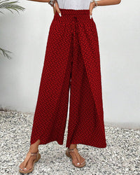 Women's pants with high waist & geometric pattern – Sapphira
