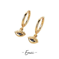 Golden/Silver Earrings with Evil Eye – Noa