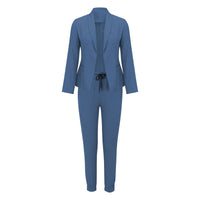 Casual two-piece set with tie belt – Liora