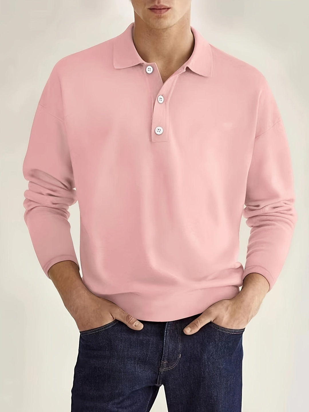 Herrenpolo mit langen Ärmeln - Matthias