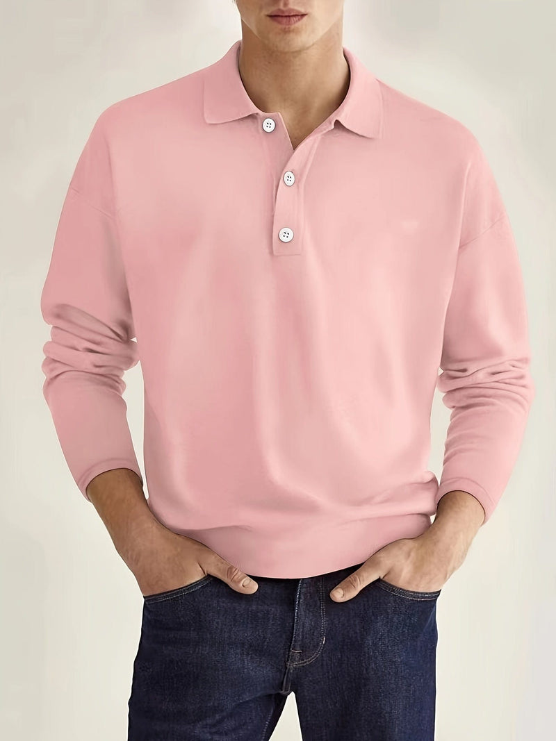 Herrenpolo mit langen Ärmeln - Matthias