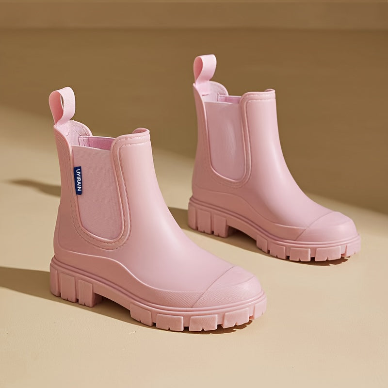 Botas de lluvia para mujer, media caña, impermeables con suela antideslizante – Selora