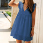 Trendy Sommer-Minikleid mit Volantärmeln – Elina