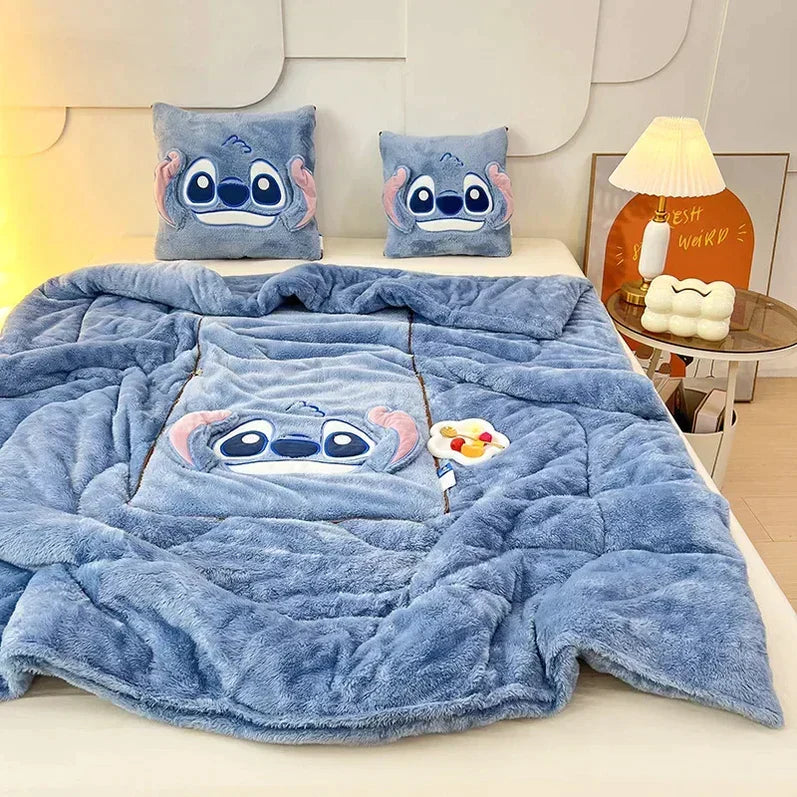 Luxus Cartoon Decken- und Kissen-Set – Nomi