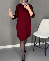 Elegant shift dress with mesh details – Gabrielle