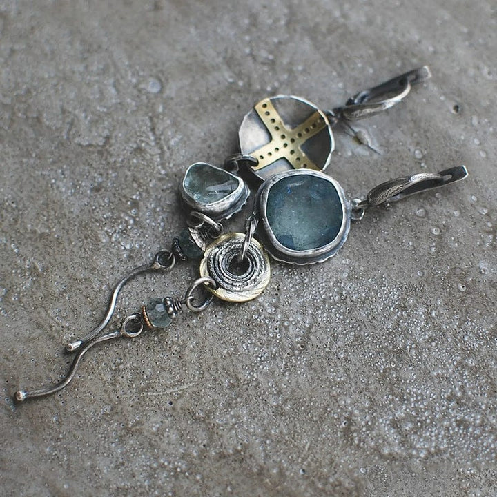 Pendientes Blau-Stein Kreuz - Elías