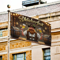 Oktoberfest Garden Flag – BeerFest Man Oktoberfest 2025
