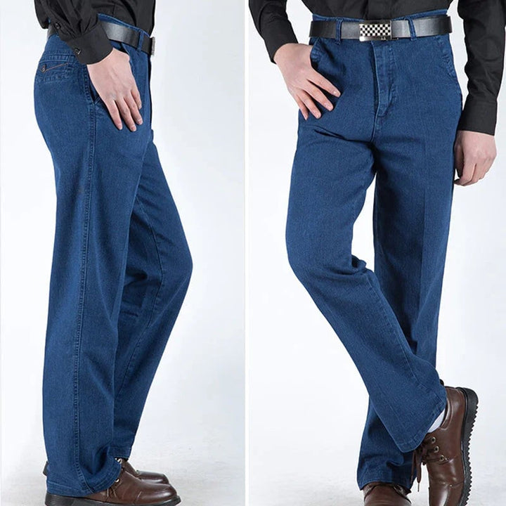 Men's Jeans with High Waist and Straight Leg – Tobias