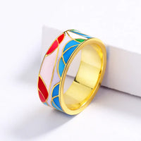 Klassisk emalje zirkonia ring – Nadia