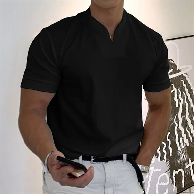 Atmungsaktives Herren Fitnessshirt mit V-Ausschnitt  – Timo