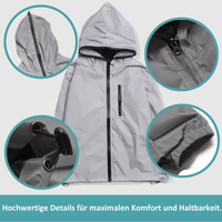 Highly Reflective and Waterproof Unisex Rain Jacket – LumiSafe