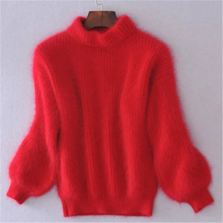 Casual Angora Knit Women's Sweater - Livia