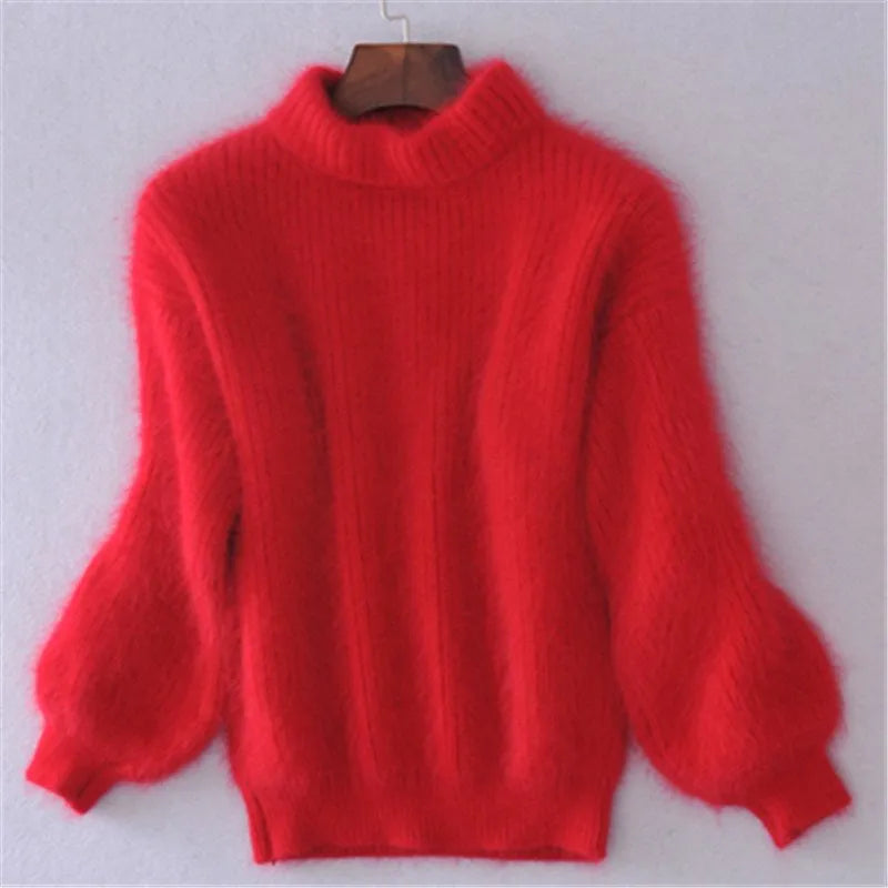 Casual Angora Knit Women's Sweater - Livia