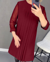 Elegant shift dress with mesh details – Gabrielle