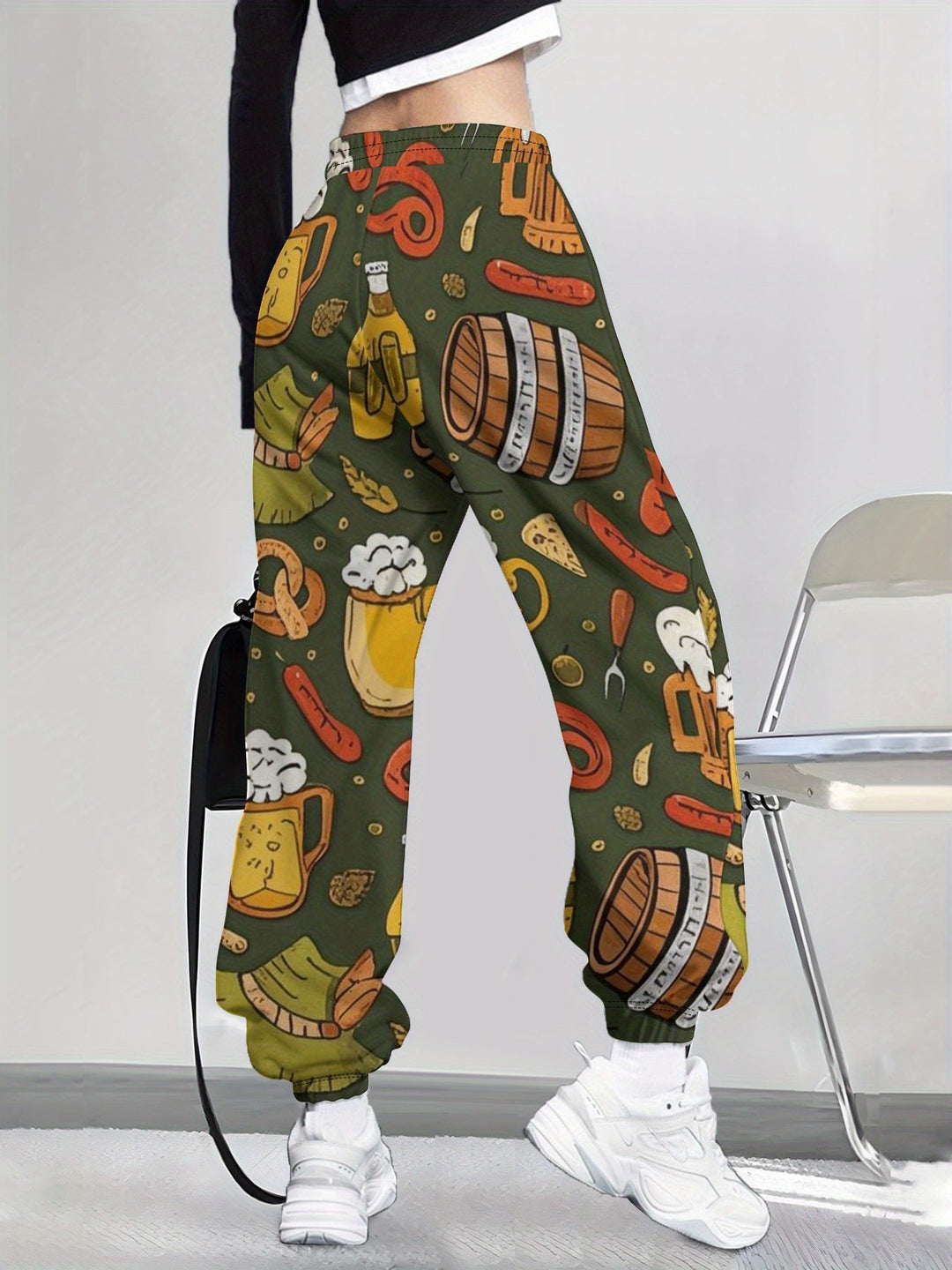 Women's Casual & Party Pants with All-Over Print – Resi Oktoberfest 2025