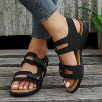 Casual Women's Sandals with Velcro Closure – Nina