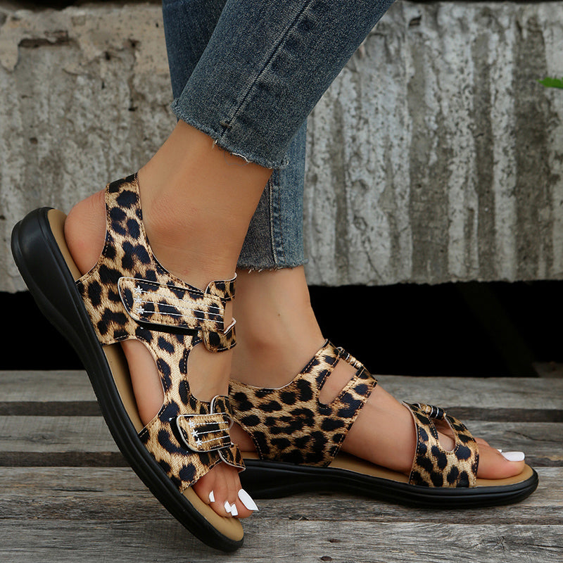 Casual Women's Sandals with Velcro Closure – Nina