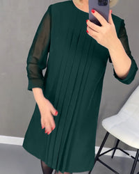 Elegant shift dress with mesh details – Gabrielle