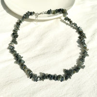 Stylishly Shaped Polished Crystal Necklace - Lina