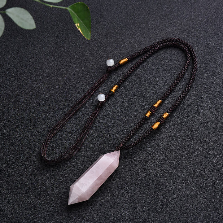 Natural Crystal Amethyst Healing Necklace – Lyra