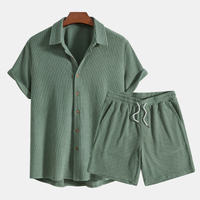 Summer Men's Lounge Set with Honeycomb Texture – Lenn