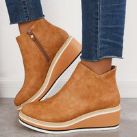 Stylish Autumn Wedge Heel Boots – Mila