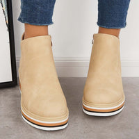Stylish Autumn Wedge Heel Boots – Mila