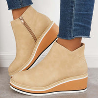 Stylish Autumn Wedge Heel Boots – Mila