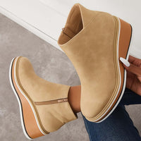 Stylish Autumn Wedge Heel Boots – Mila