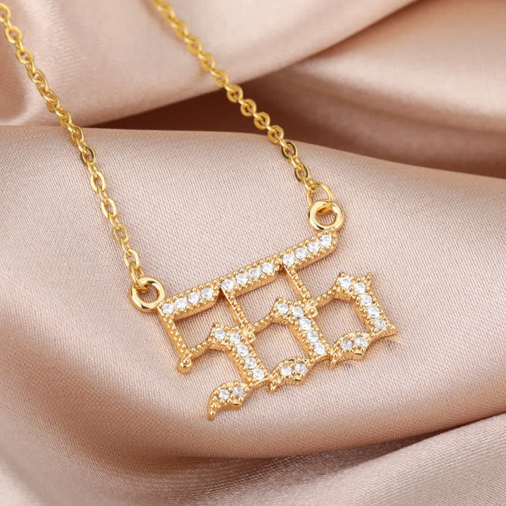 Zirconia Angel Numbers Necklace – Seraphina
