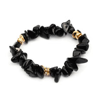 Stilvol armbånd af natursten og krystalperler - Celine