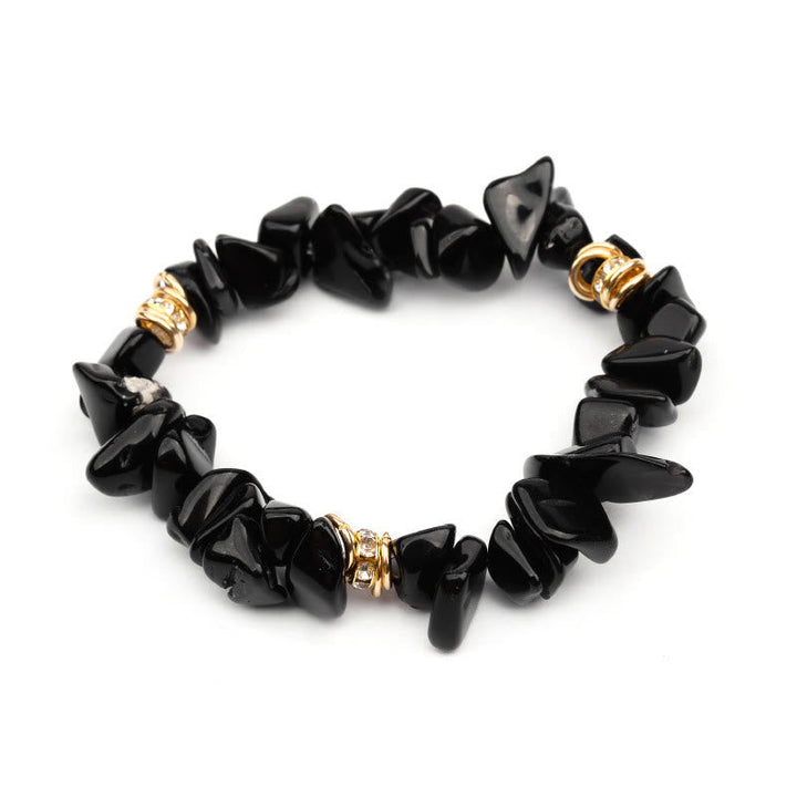 Stilvol armbånd af natursten og krystalperler - Celine