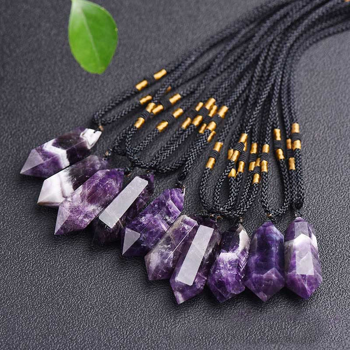Natural Crystal Amethyst Healing Necklace – Lyra