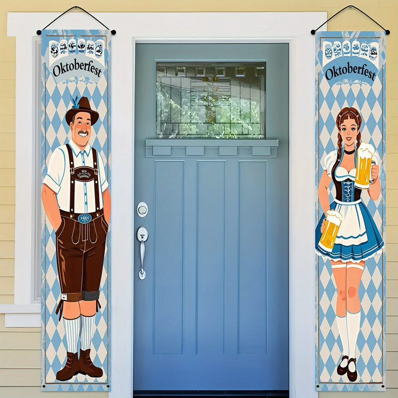 Oktoberfest Banner Sæt Polyester – WiesnWillkommen Oktoberfest 2025