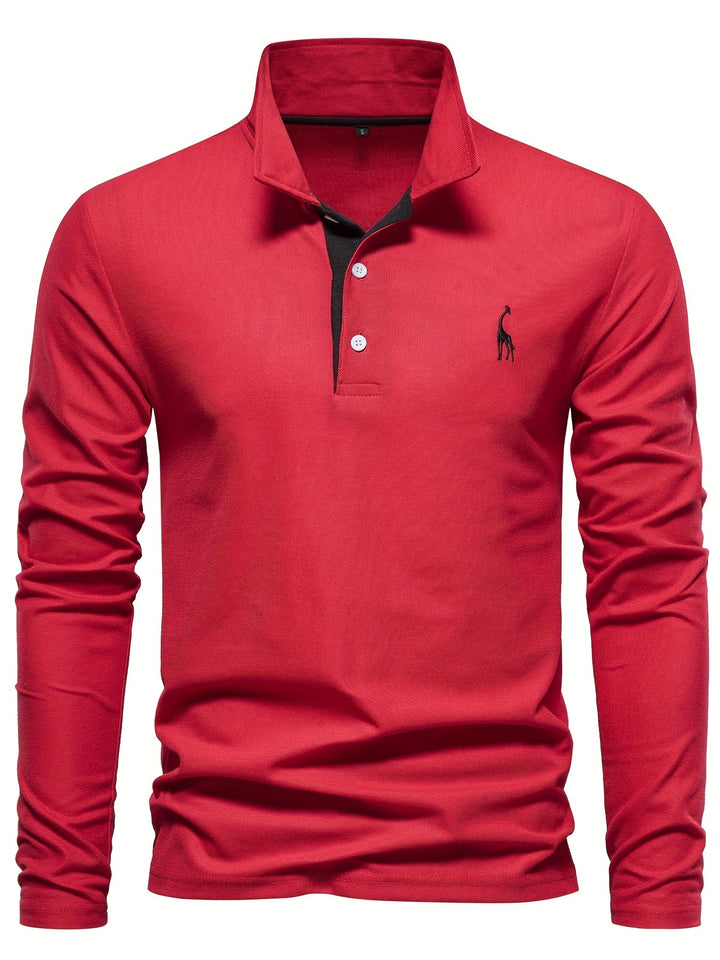 Polo cómodo para hombre con mangas largas