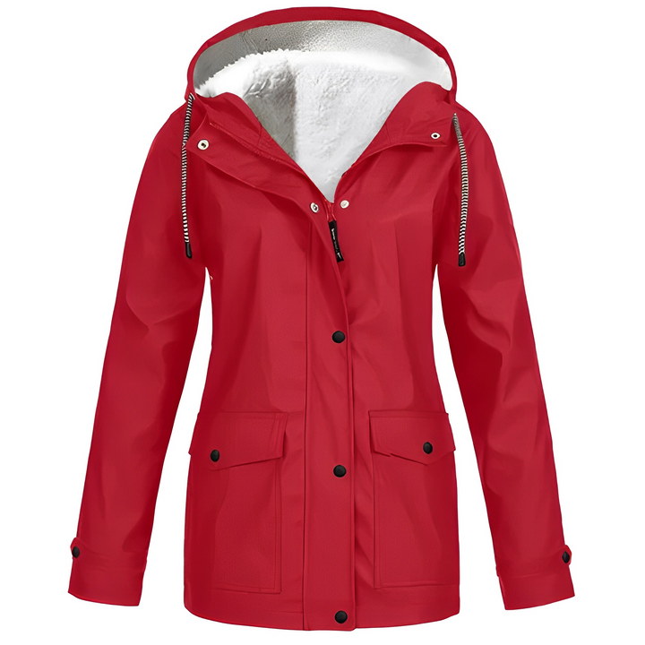 Fleece-Lined Women's Rain Jacket - WarmWarder