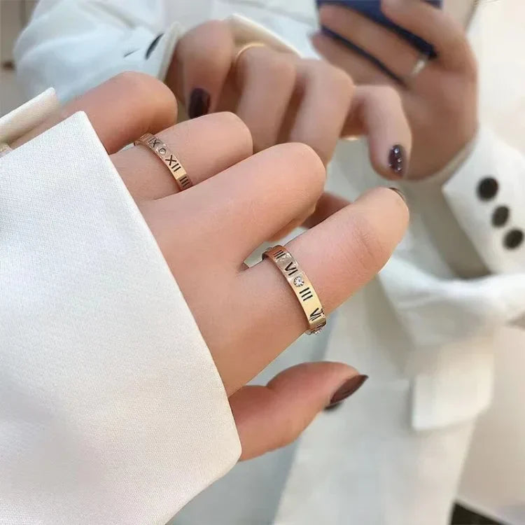 Trendy Roman Numerals Ring – Aurielle