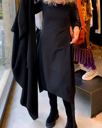 Klassisches Schwarzes Midi-Kleid - Sofia
