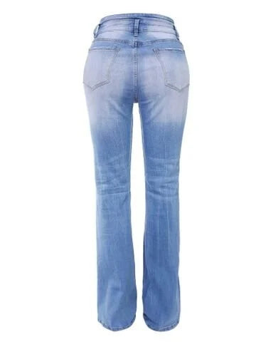 Trendy Denim Pants with High Waist - Mila