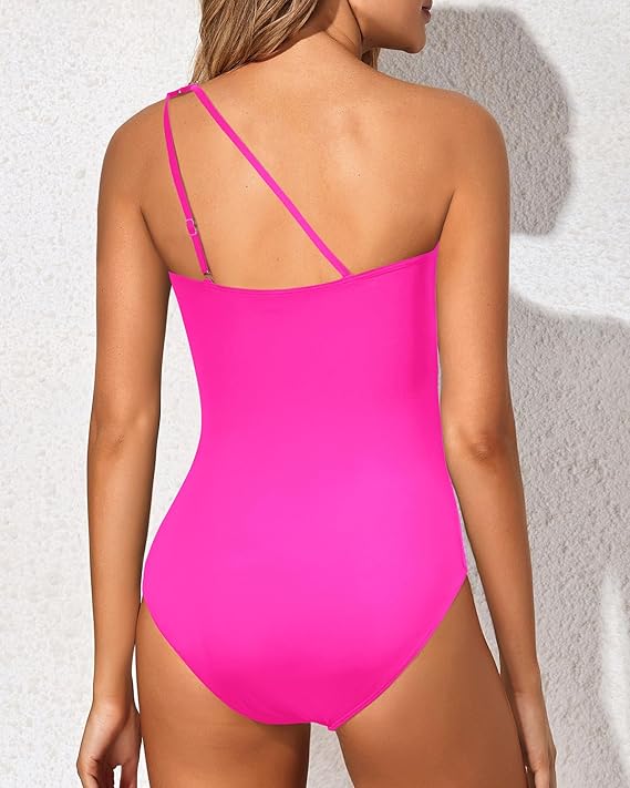 Bañador de mujer con diseño de un solo hombro y control de abdomen – Valeria