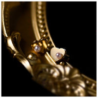 Heart Bead Stud Earrings - Amelie