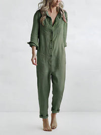Casual Women's One-Piece with Button Placket – Amira