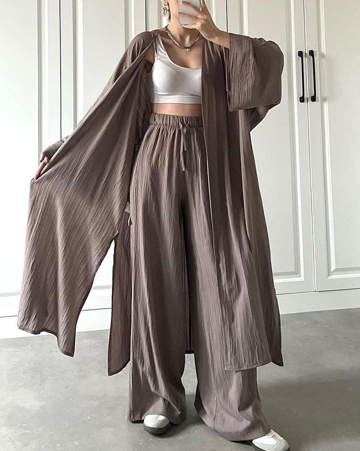 Casual Two-Piece Set for Women with Vest and Pants – Thalia
