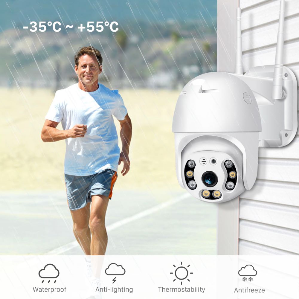 Trådløst utendørs overvåkningskamera med WiFi – SecureView 360