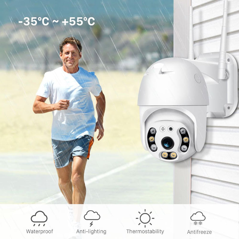 Trådløst utendørs overvåkningskamera med WiFi – SecureView 360