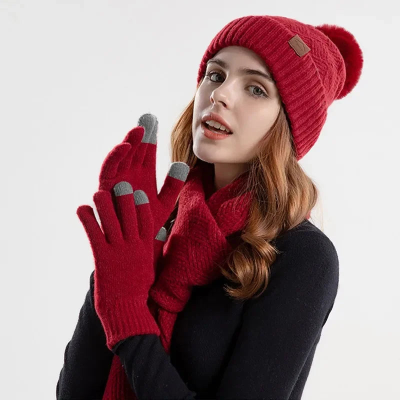 Trendy dame vinter beanie sæt - Lara