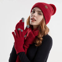 Trendy dame vinter beanie sæt - Lara