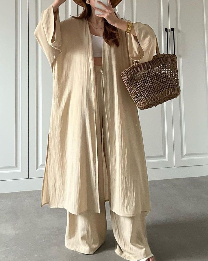 Casual Two-Piece Set for Women with Vest and Pants – Thalia