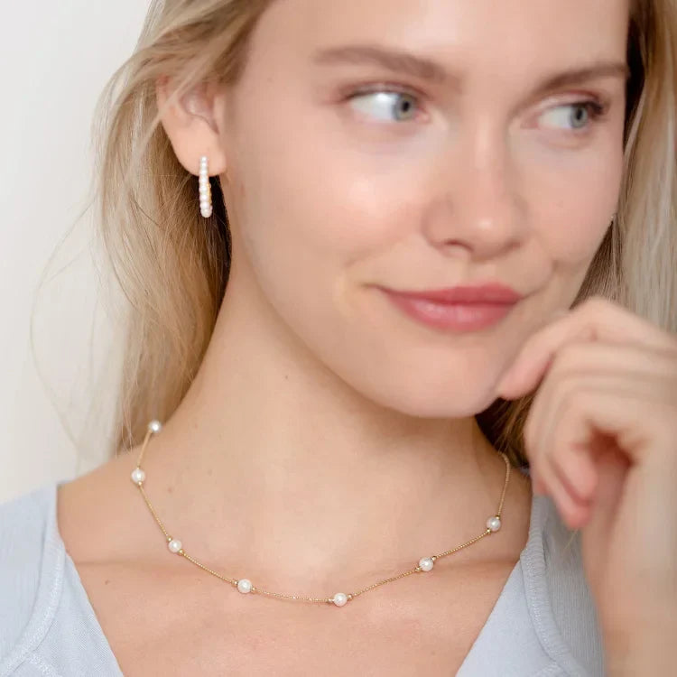 Timeless Golden Pearl Necklace – Serena